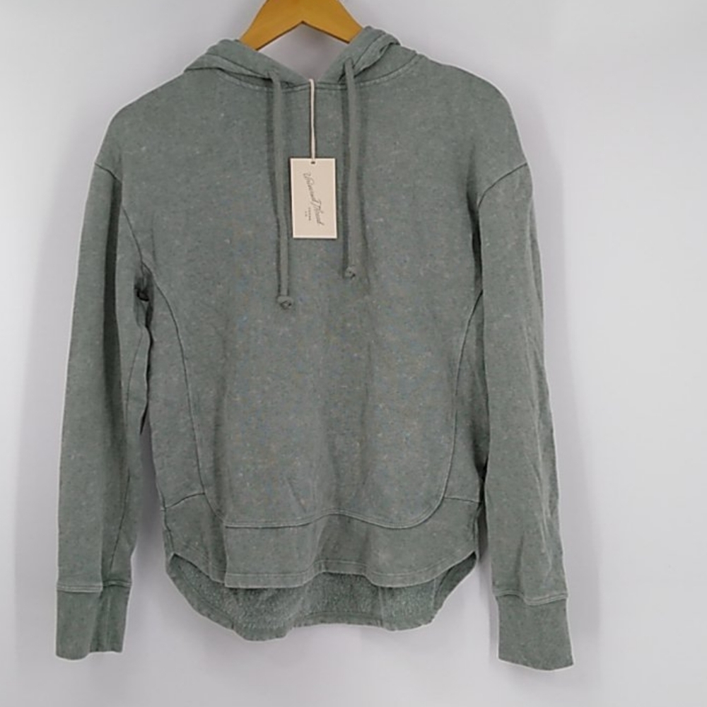 Vintage Looking  Sage  Green Hooded Sweatshirt